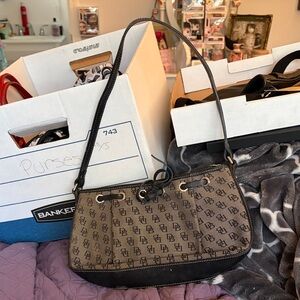 Dooney & Bourke Black Monogram Shoulder Bag